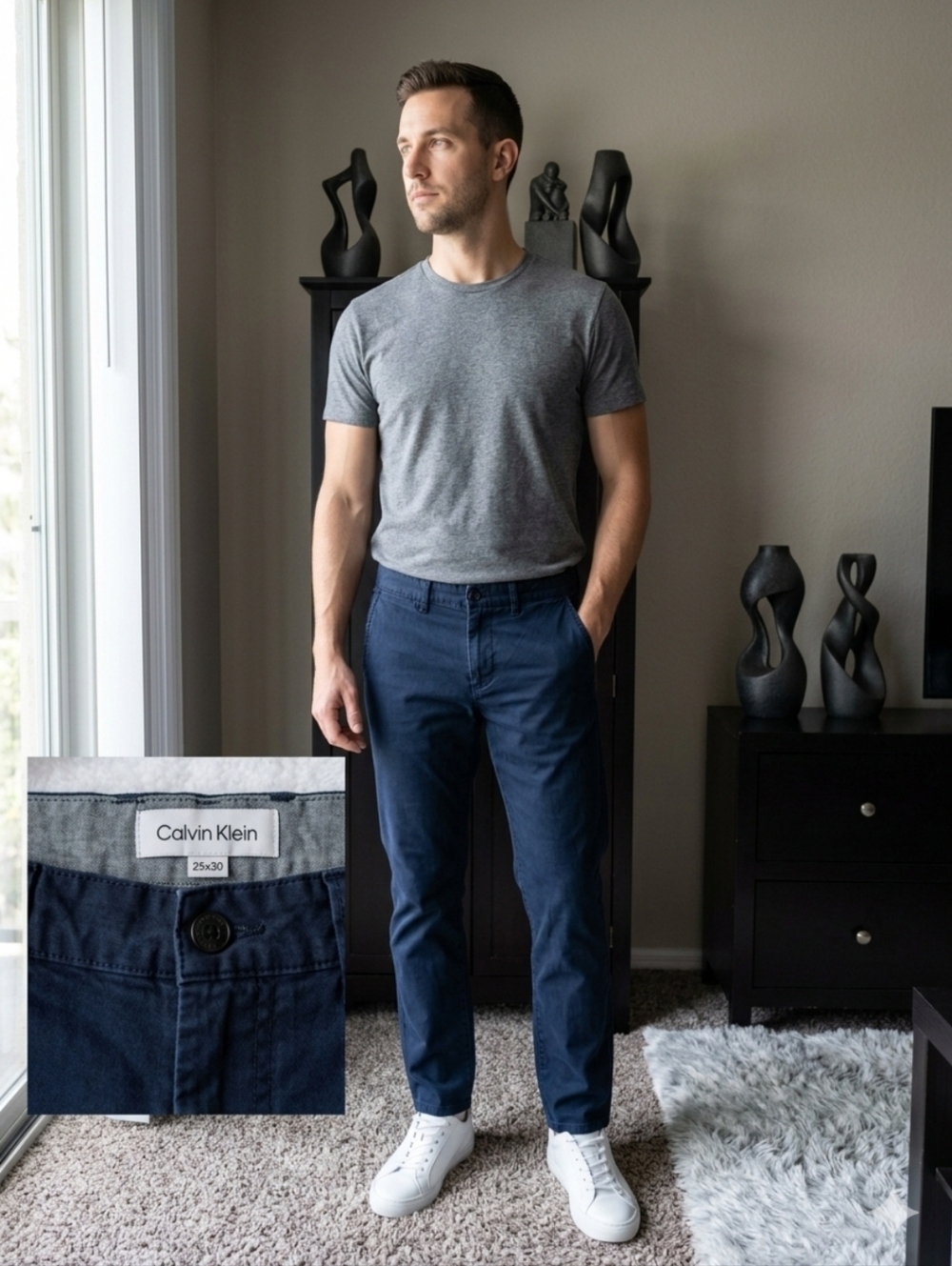 Calvin Klein Dark Navy Relaxed Fit Jeans
